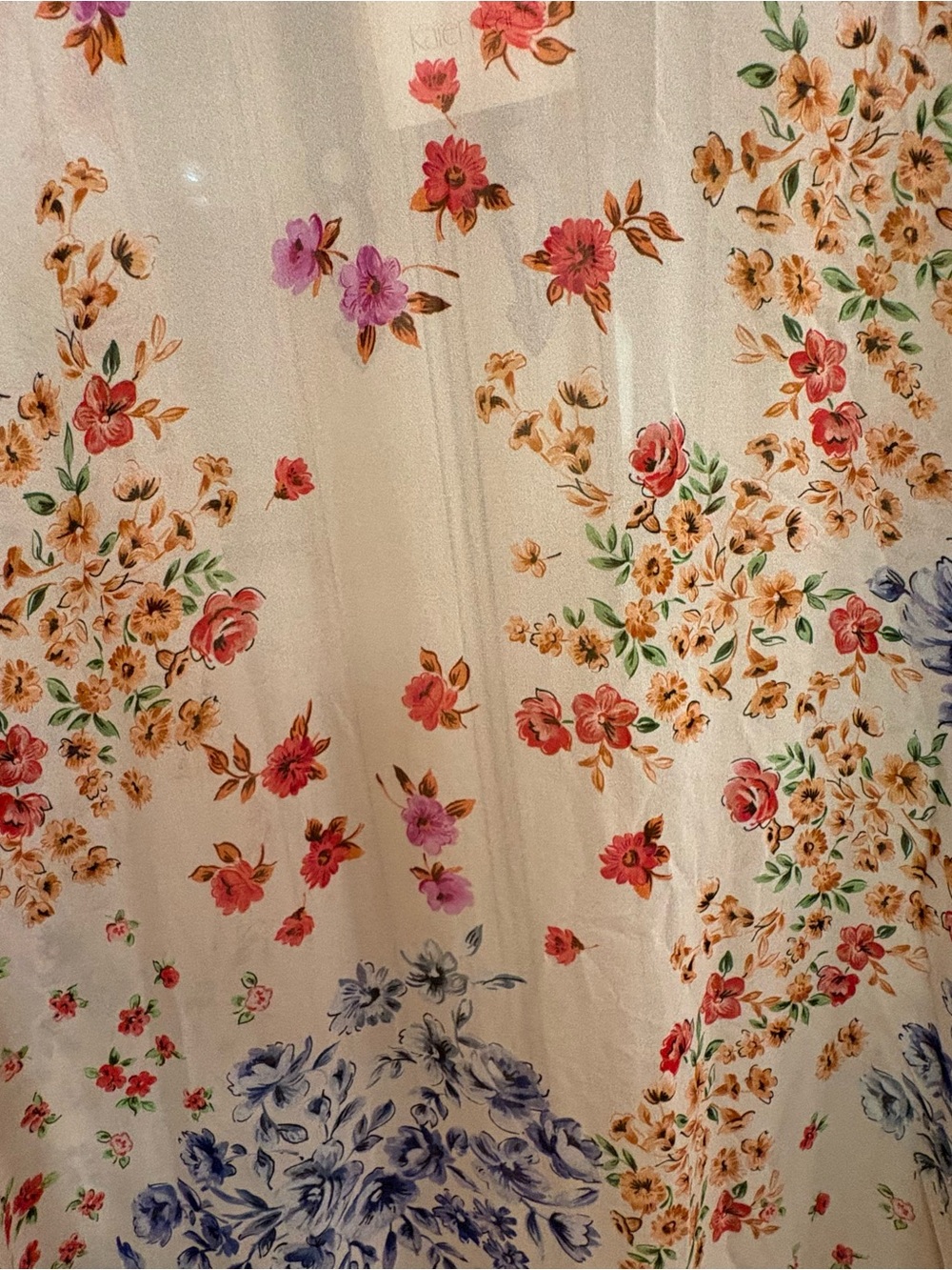 NWT Karen Kane Floral Open Front Jacket in Sheer White with Pastel Florals - Picture 5 of 8